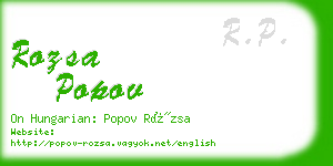 rozsa popov business card